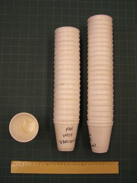 Styrofoam cups from Canada House opening