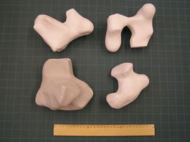Miniature studies on "Formlessness" in plaster and stone